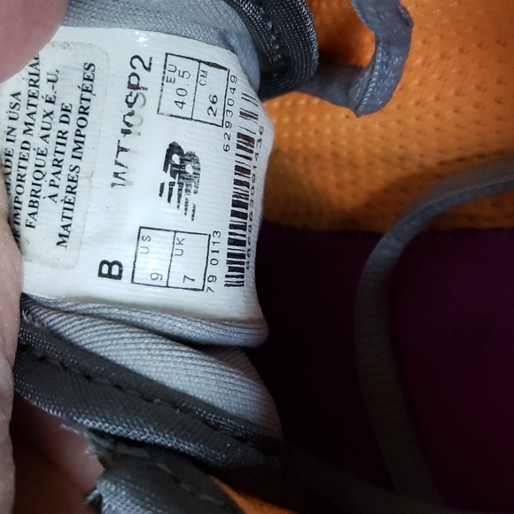 New Balance Minimus Vibram sz.9. Pre-owned Gray & Purple Made in USA - Picture 10 of 11